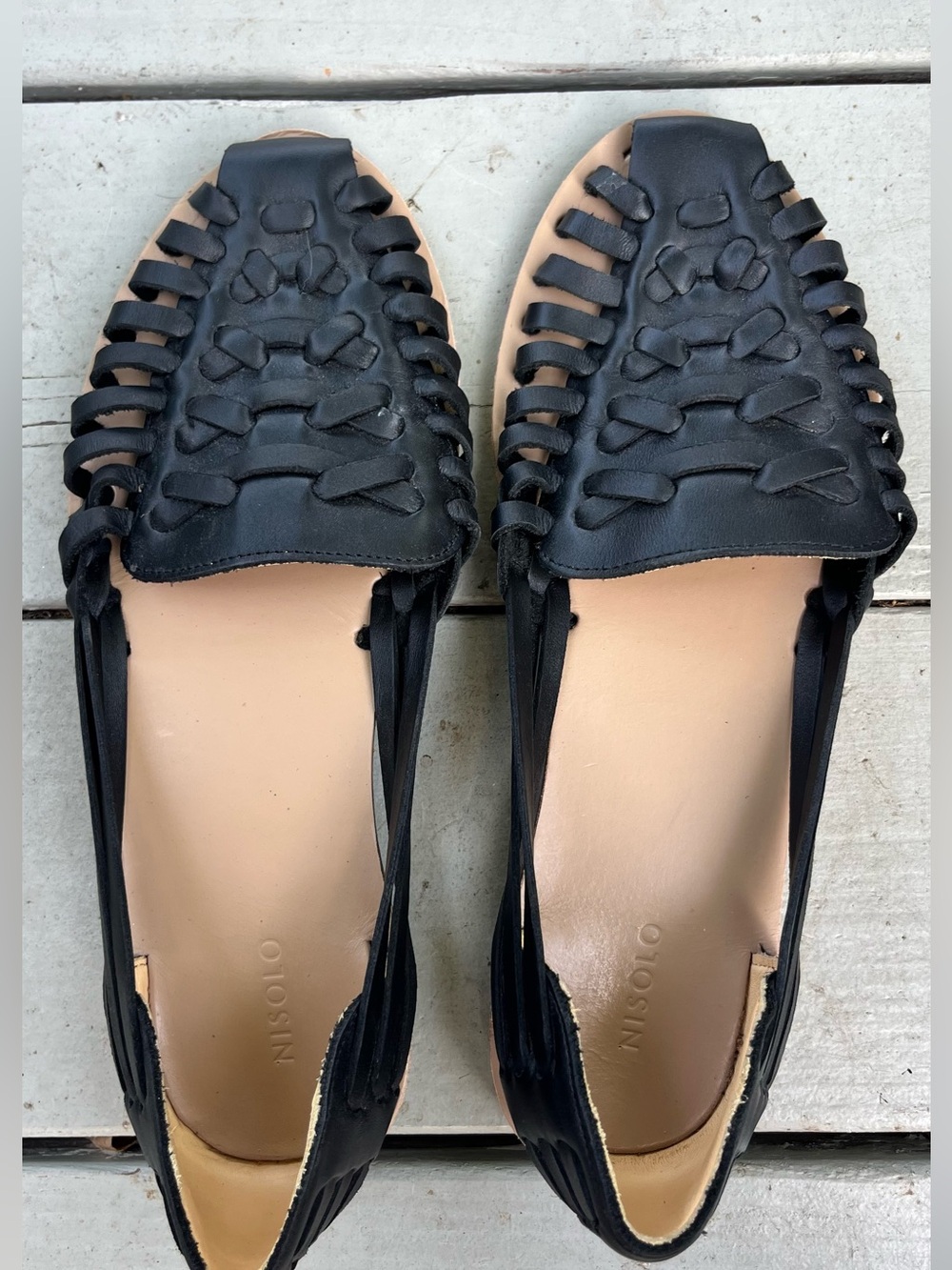 Nisolo black huaraches sandals 9.5